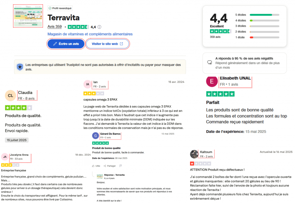 avis sur terravita marque