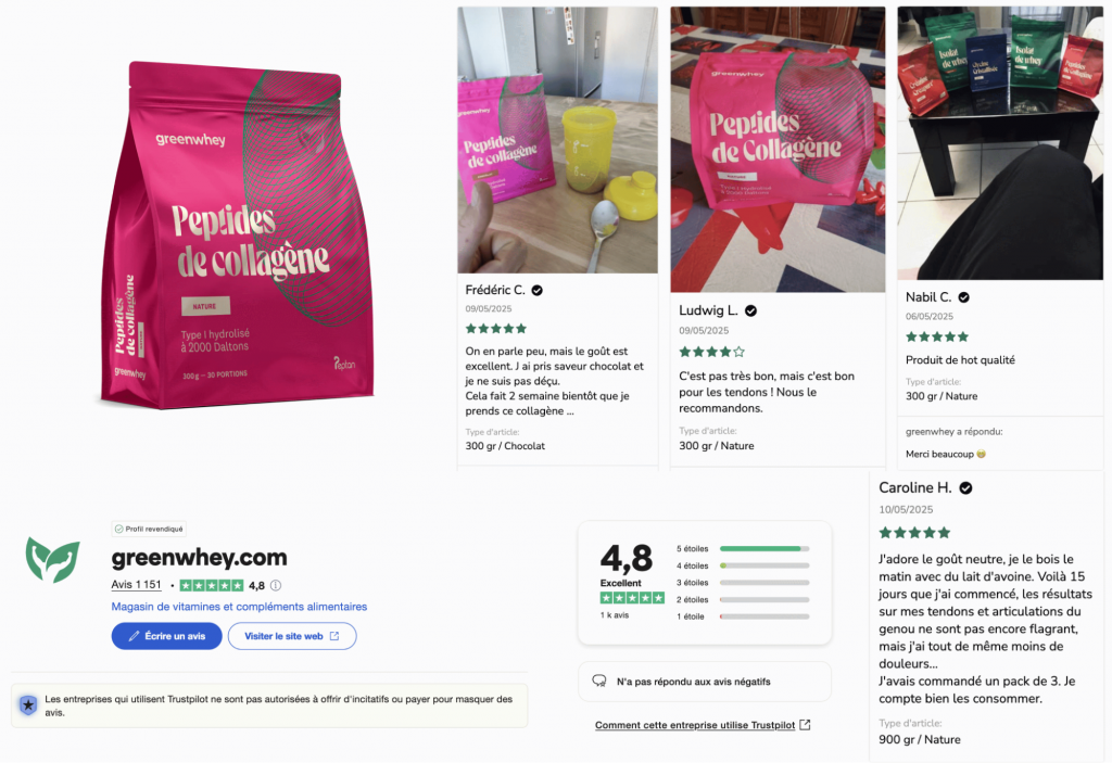 Collagène GreenWhey Avis