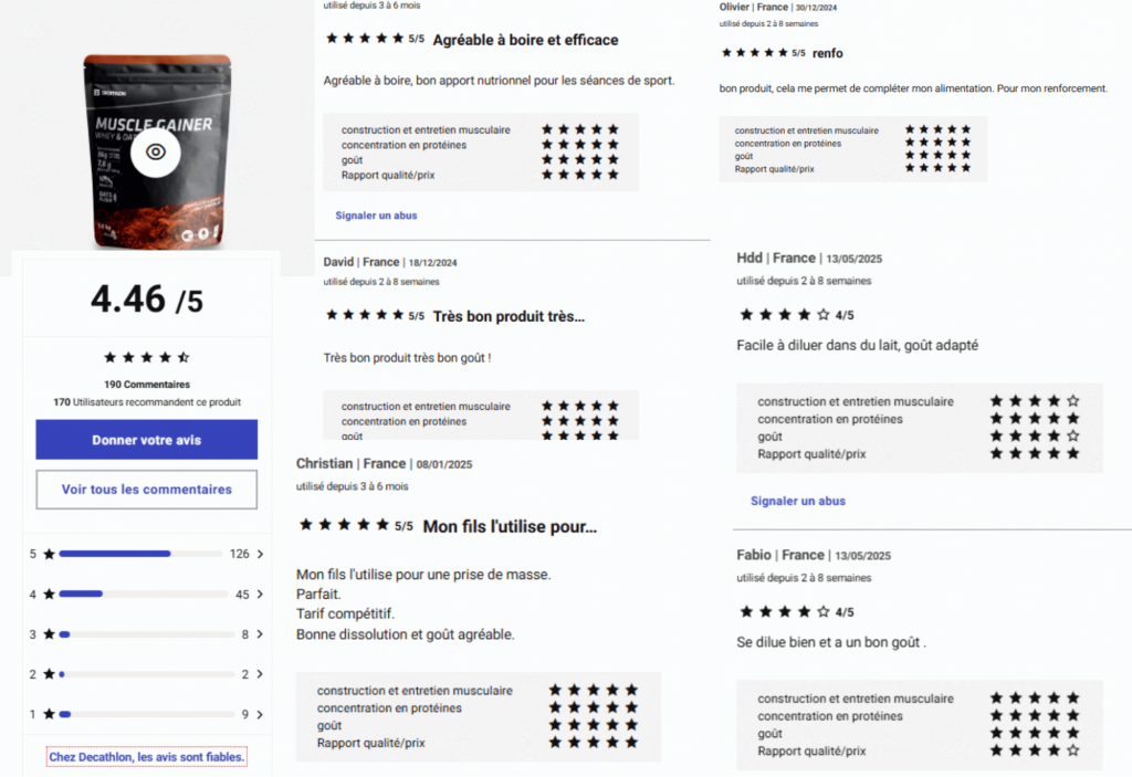 Muscle Gainer Decathlon Avis