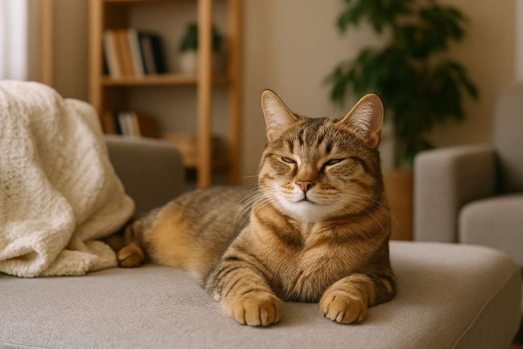 chat en forme et apaisé