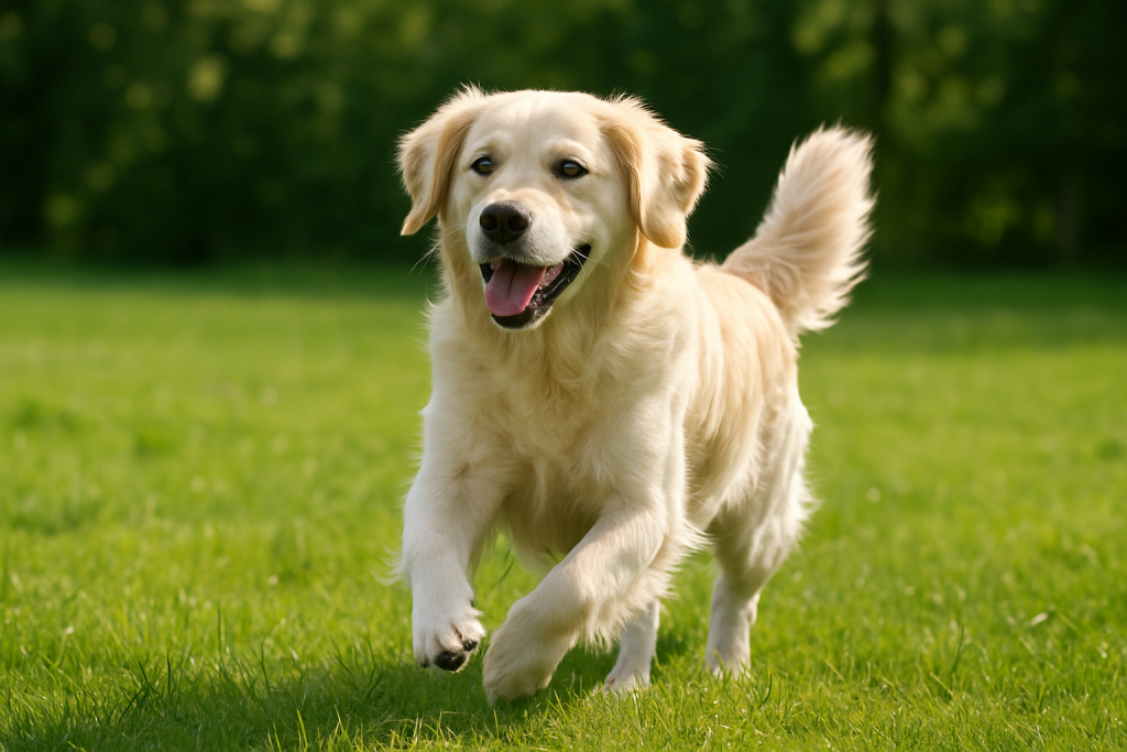 chien heureux ou en pleine forme