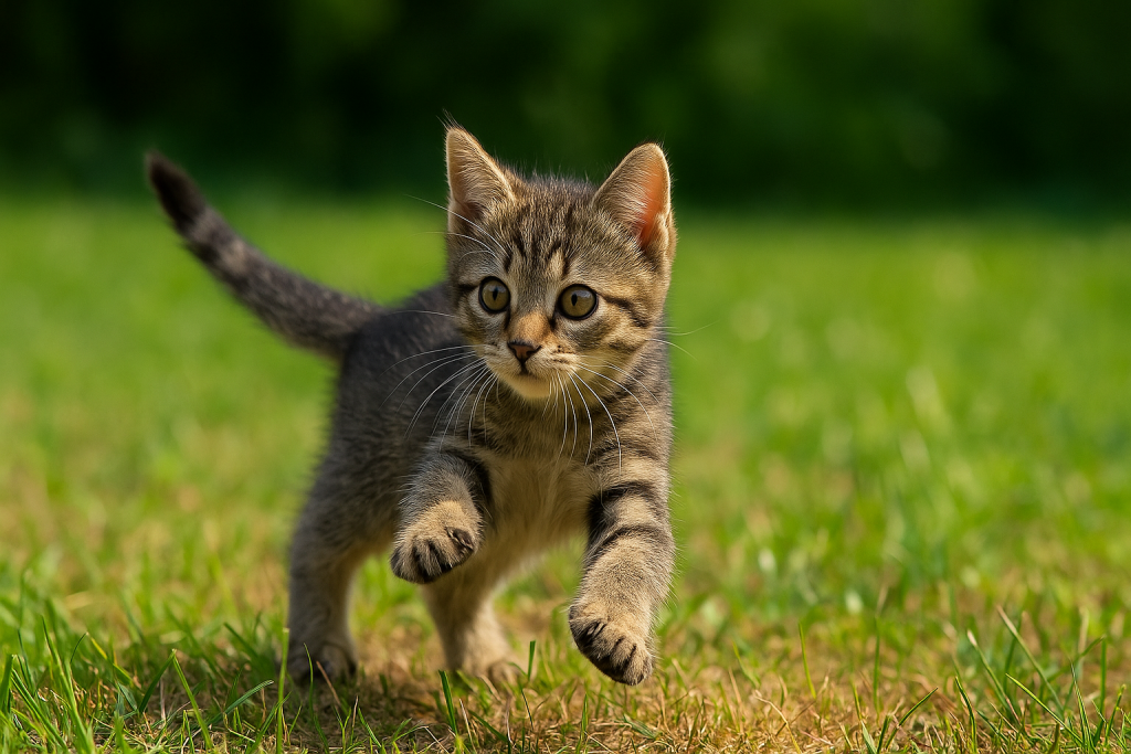 chaton joueur ou en pleine santé