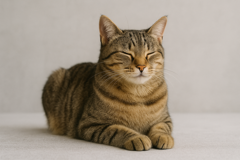 chat apaisé en bonne santé