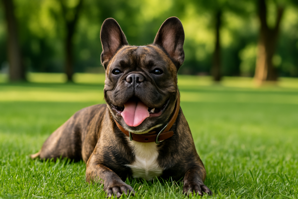 bulldog français en bonne forme détendu et heureux 