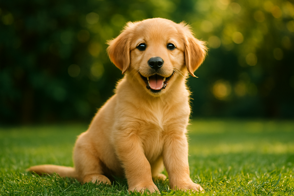 Un chiot en pleine forme