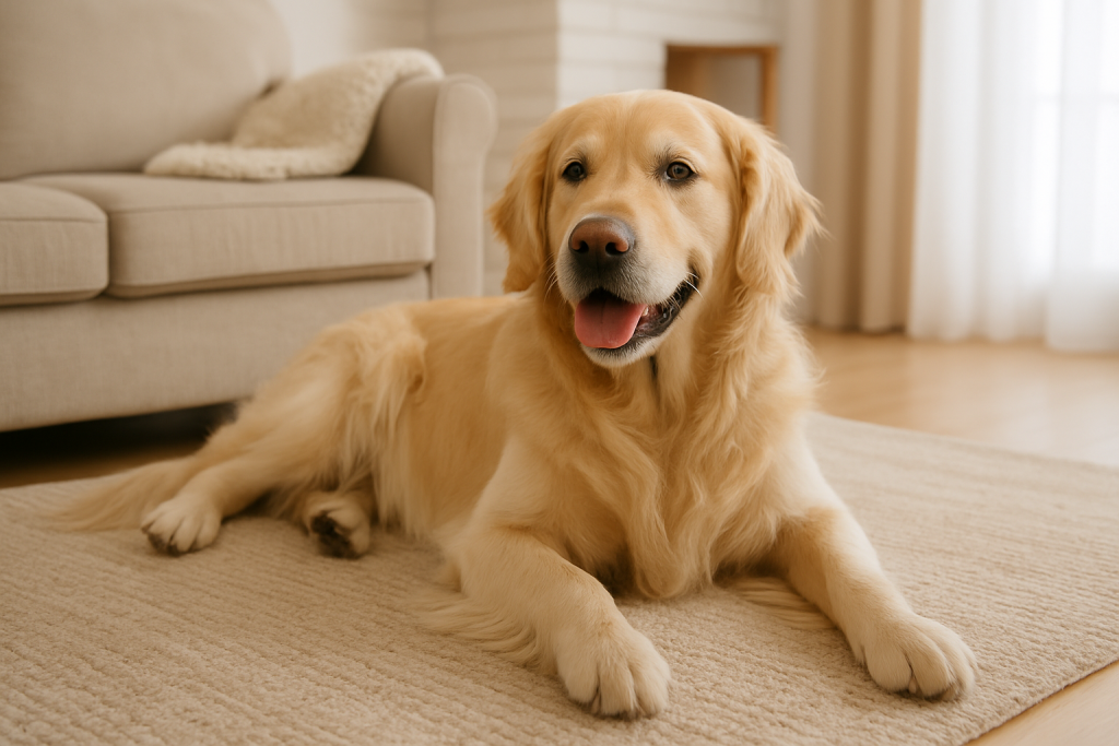chien détendu et en bonne santé