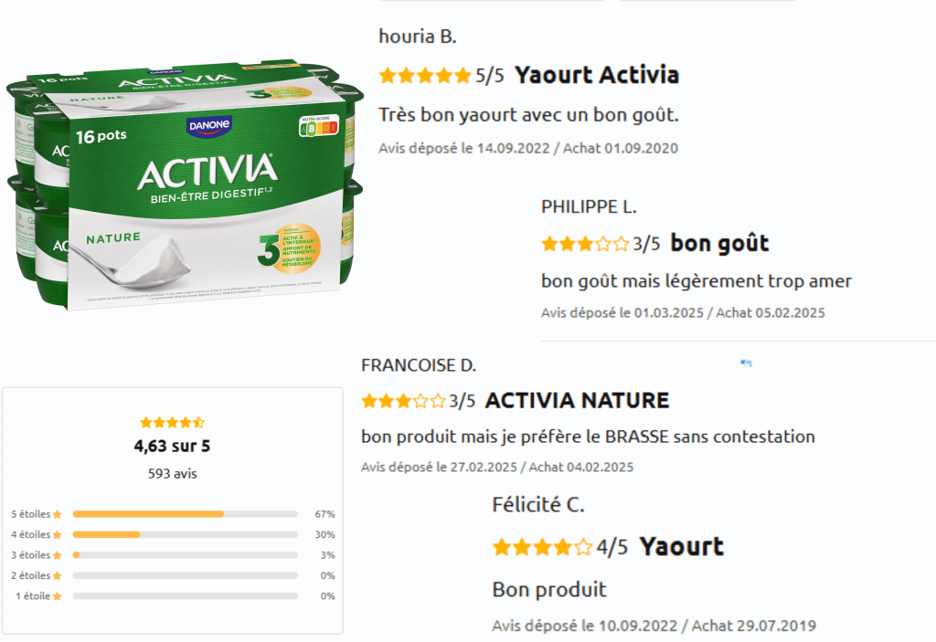 avis yaourt probiotique activia