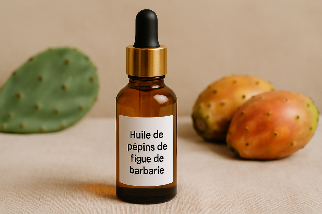flacon d'huile de pépins de figue de barbarie