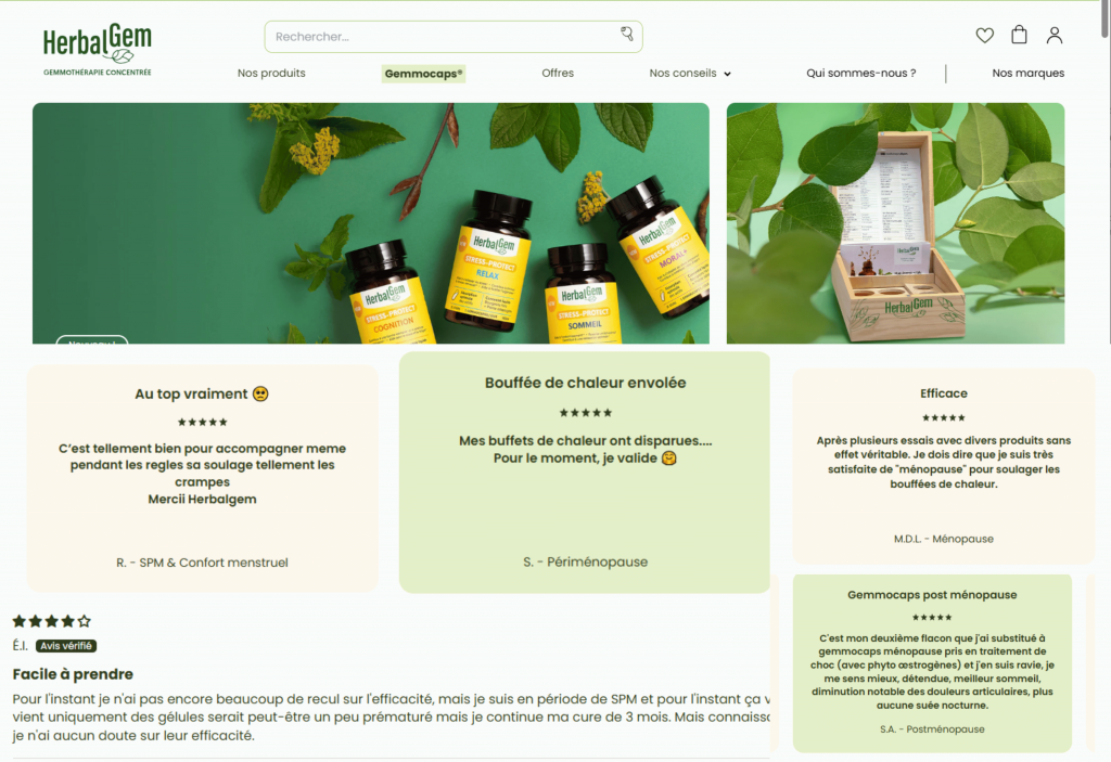 avis des clients sur la marque herbalgem
