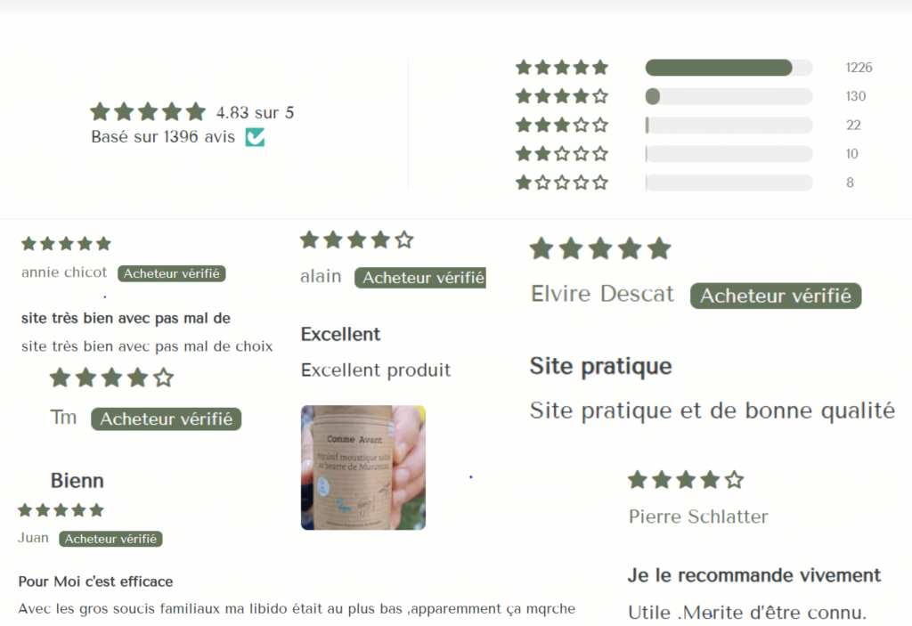 avis des clients sur naturellement bio