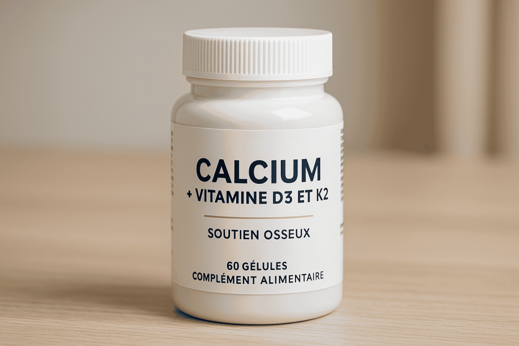 boîte de calcium + vitamine D3 et K2