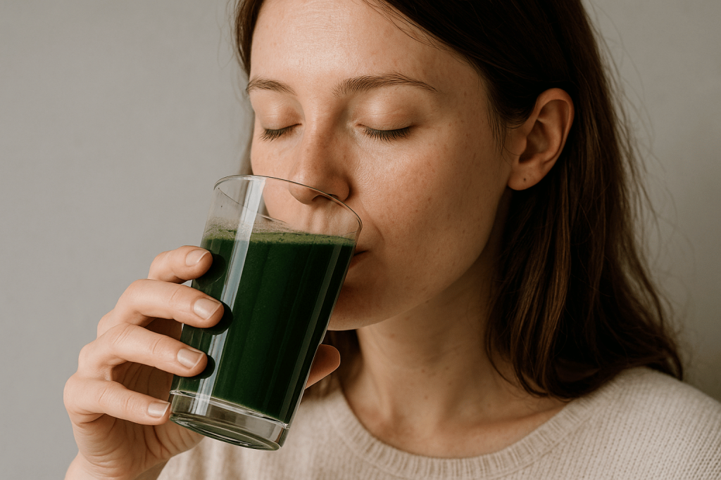 jeune femme buvant un verre de la meilleure Klamath