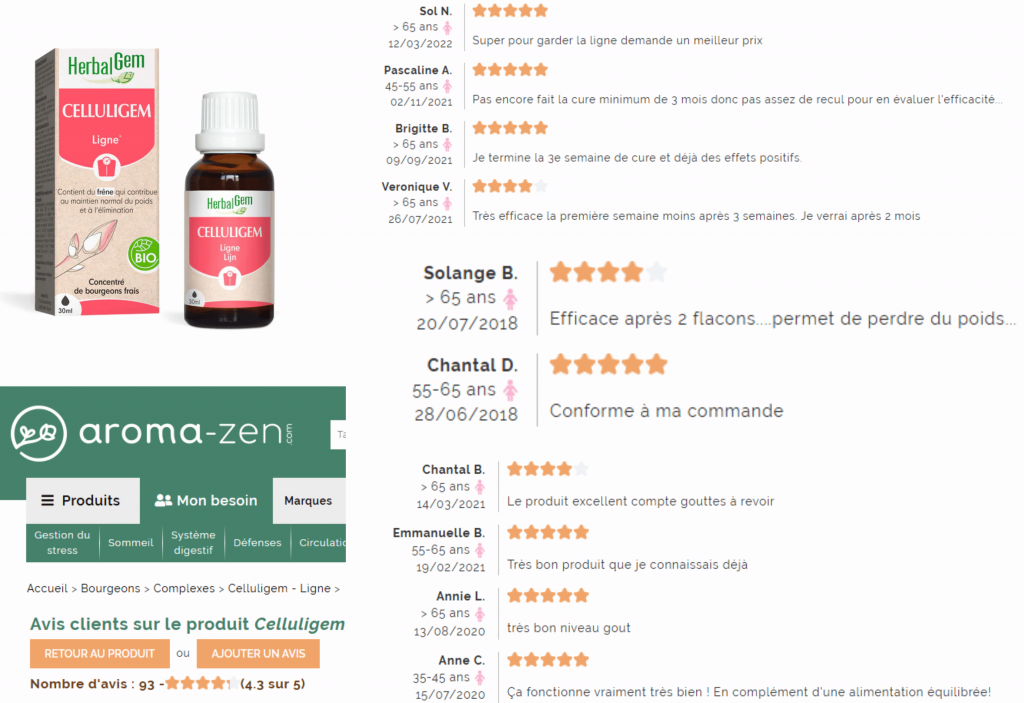 avis des client sur le celluligem herbalgem