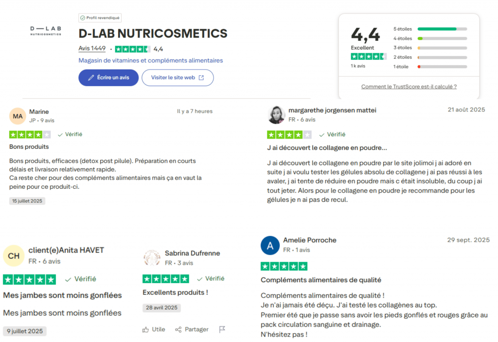 avis des clients sur de la marque d-lab