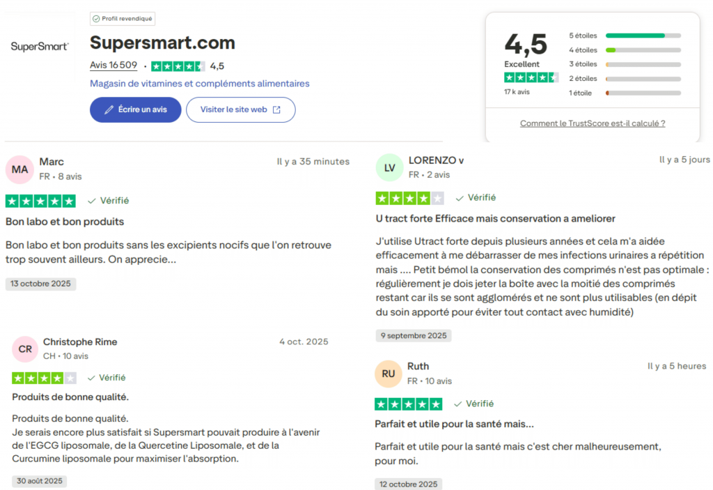 avis des clients sur la marque supersmart
