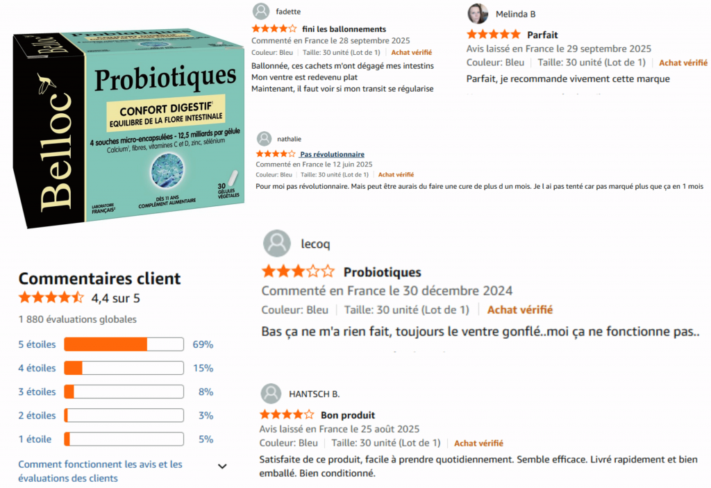 avis les probiotique belloc