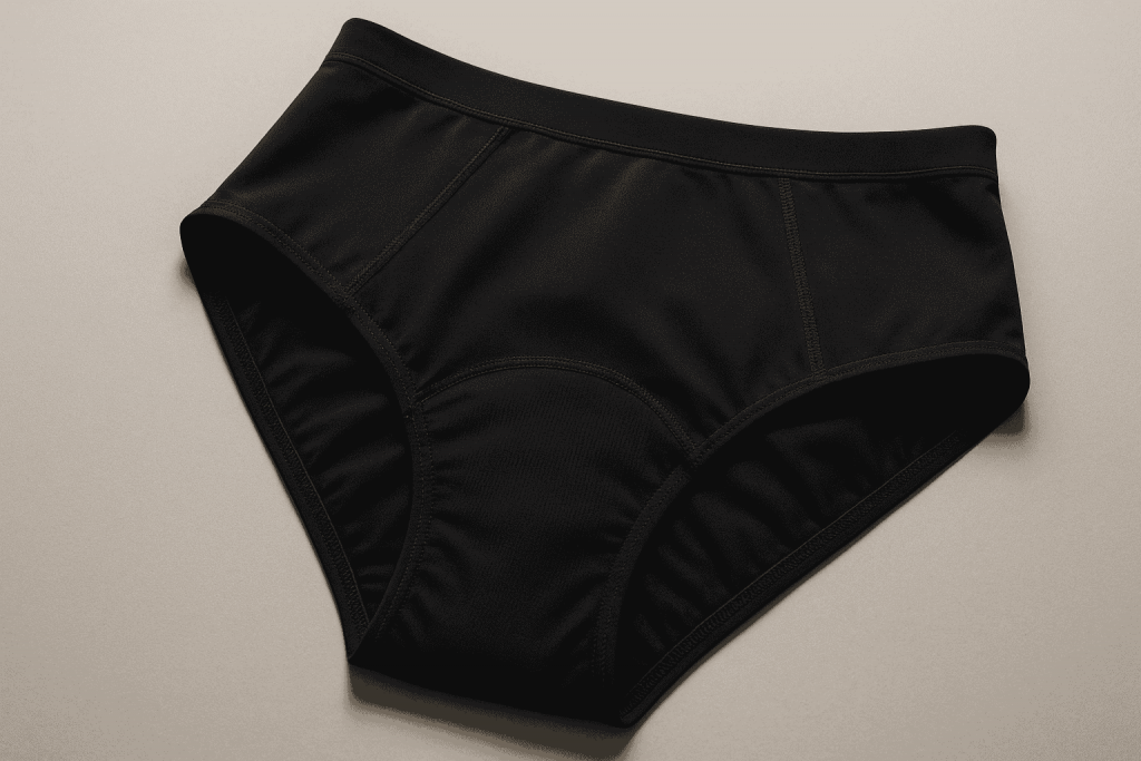 jeune femme a laisse dans son meilleur maillot de bain menstruel