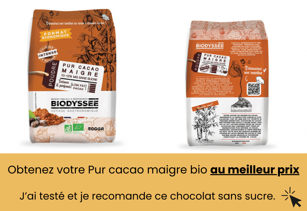 meilleur Pur cacao maigre bio biodyssée