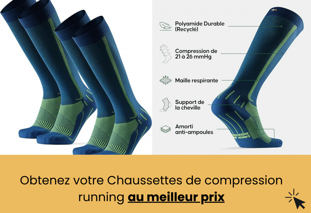 meilleures chaussettes de compression running danish endurance
