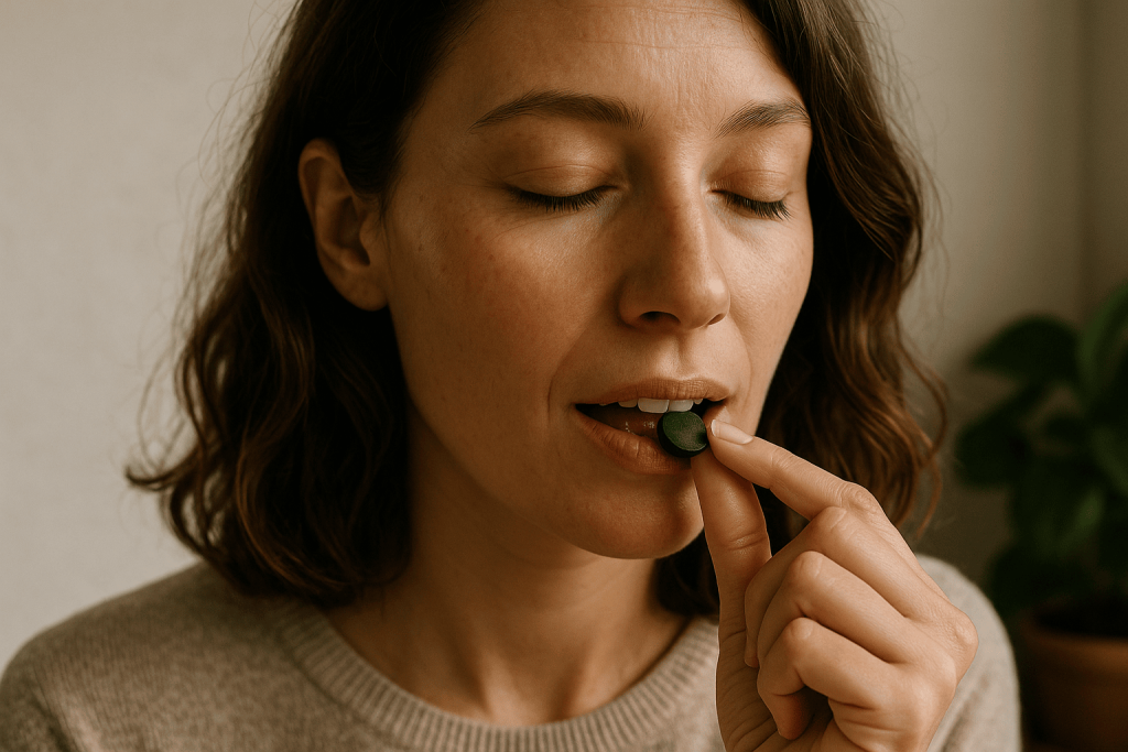 personne profitant des bienfaits de la meilleure chlorella