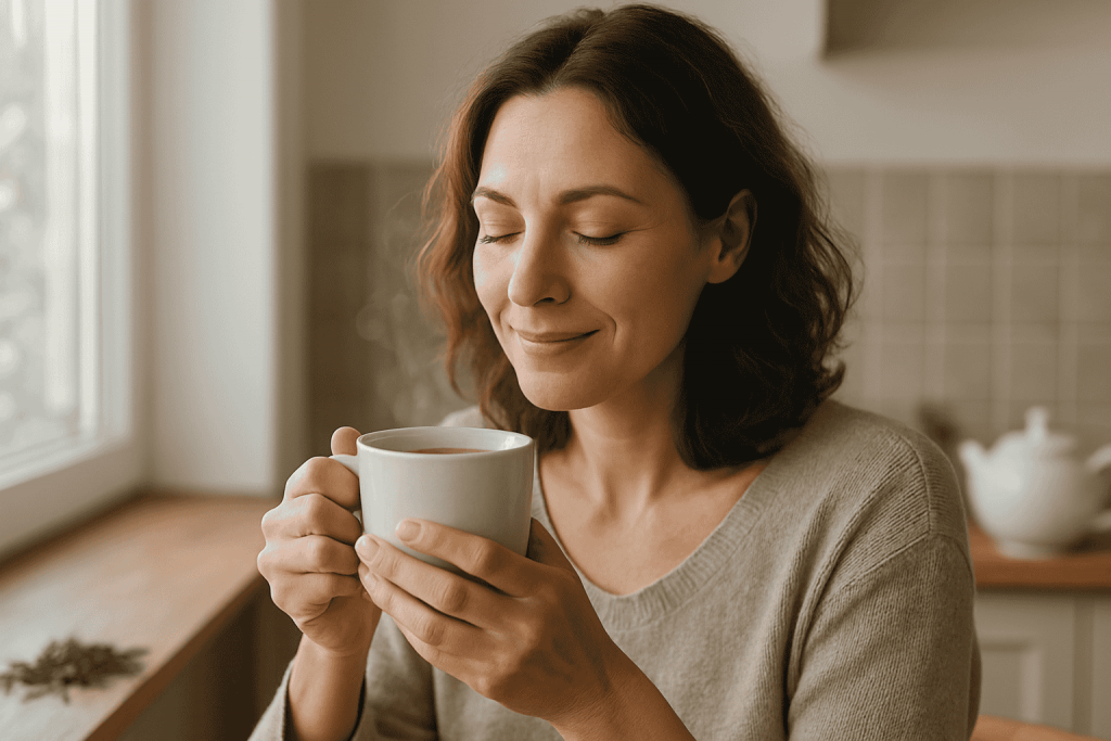 personne profitant des bienfaits de la meilleure marque de thé