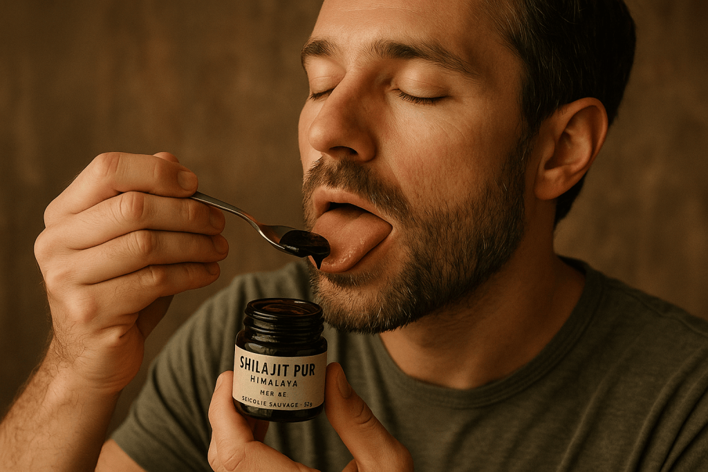 personne profitant des bienfaits du Shilajit