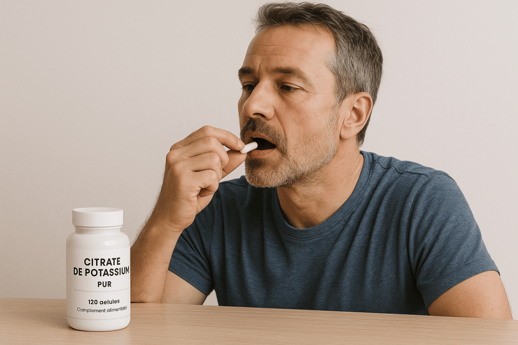 personne profitant des bienfaits du meilleur citrate de potassium