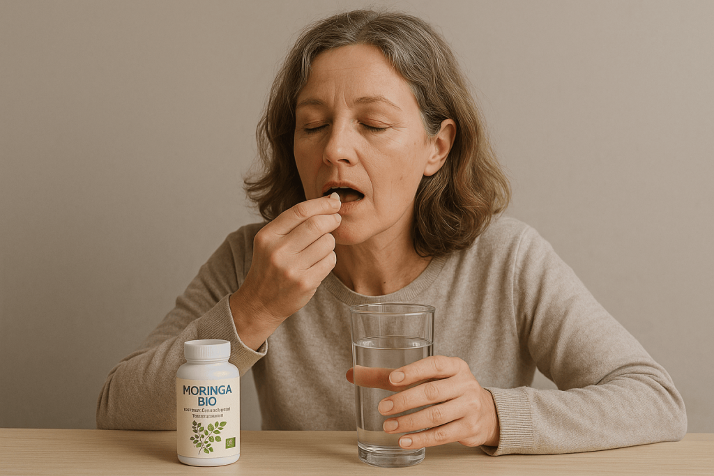 personne profitant des bienfaits du meilleur moringa