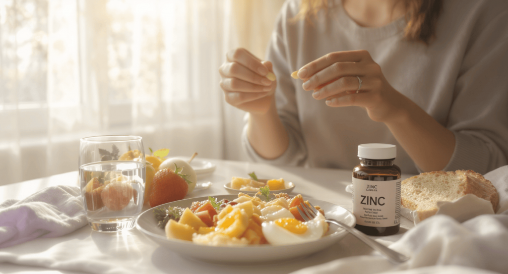pourquoi le moment de prise du zinc est-il important
