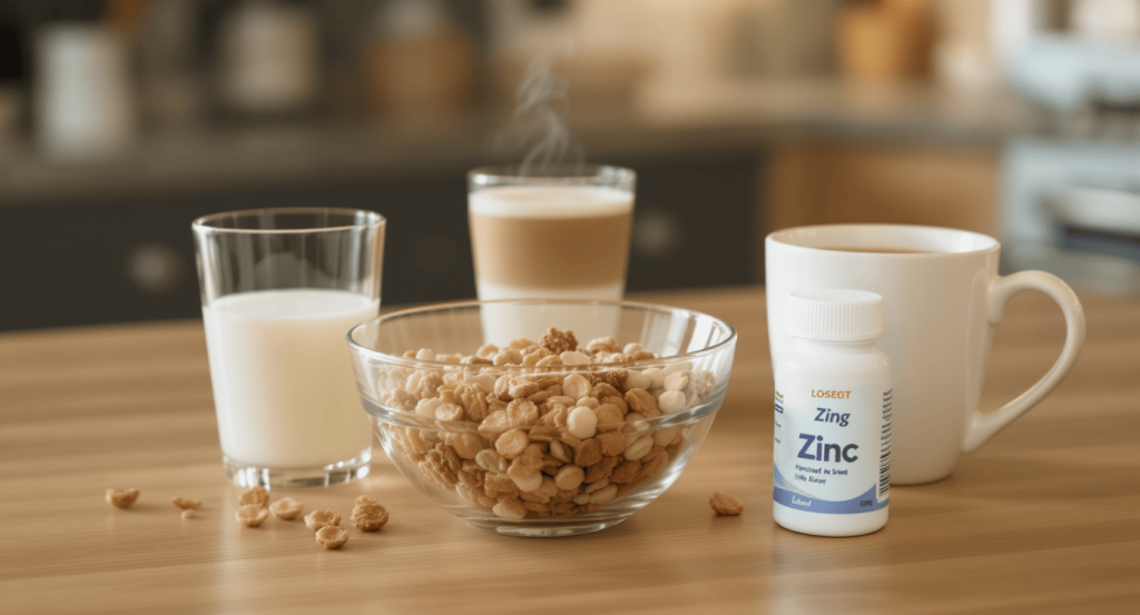 quel aliment ne pas mélanger avec le zinc