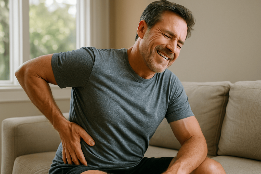 a person benefiting from collagen to treat a herniated disc
