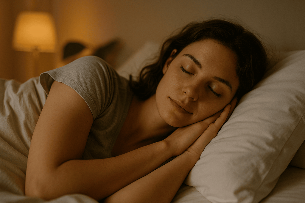 a person enjoying restful sleep thanks to collagen