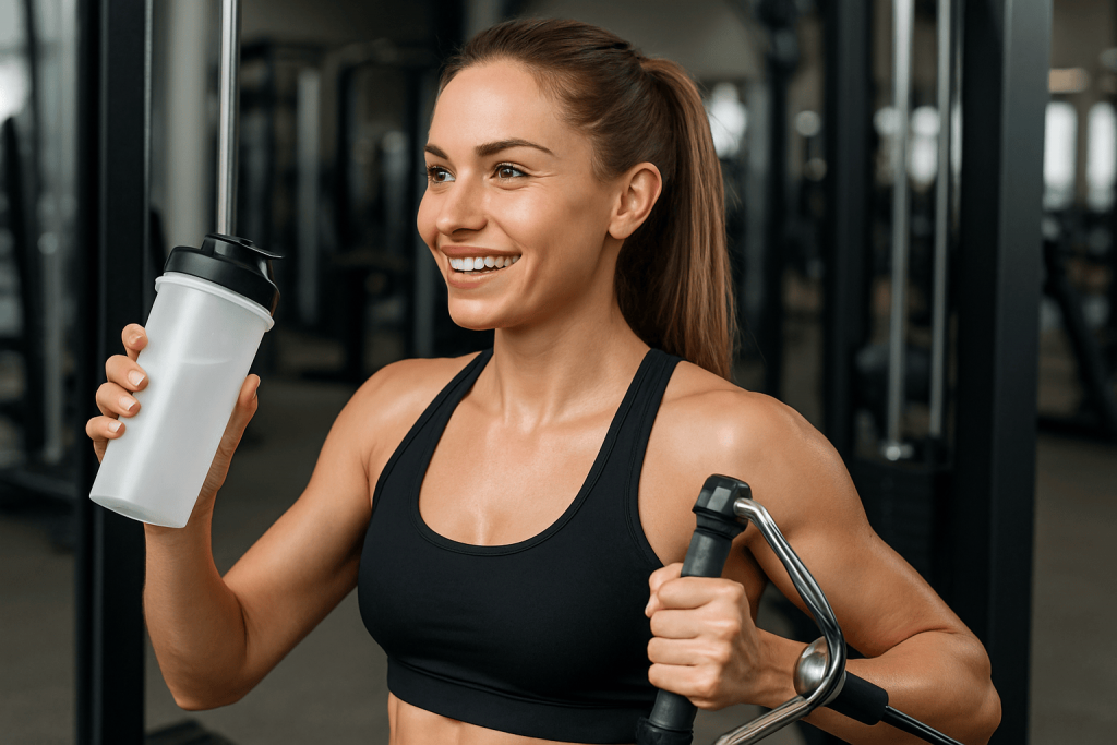 a woman enjoying the benefits of BCAA for women