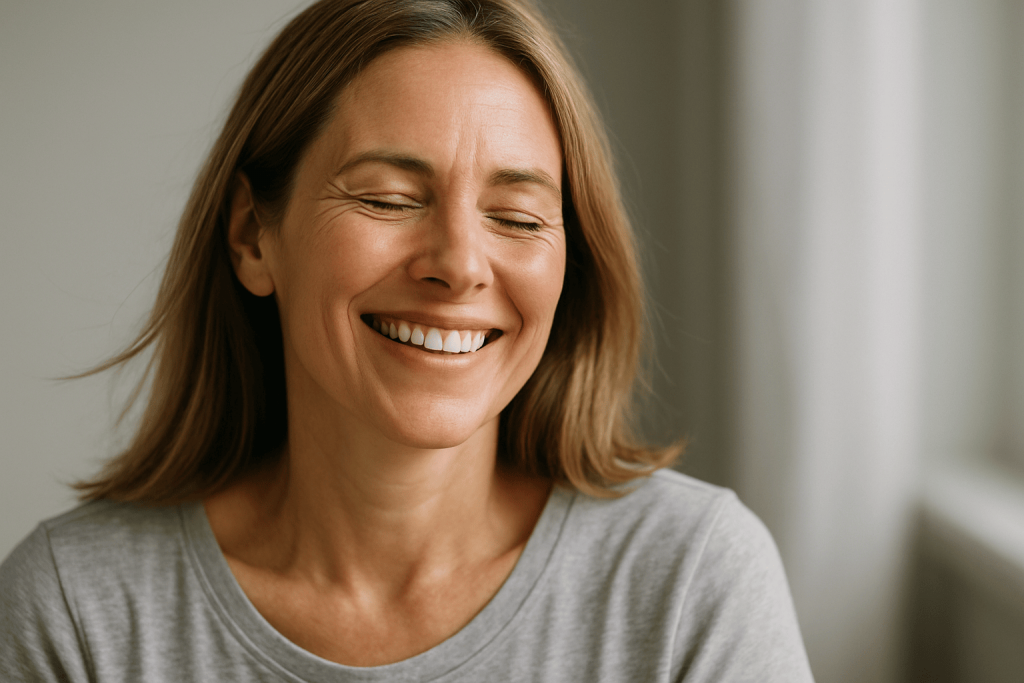 a woman enjoying the benefits of probiotics for women