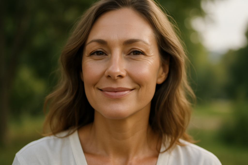 an elderly person benefiting from the effects of collagen on their aging skin