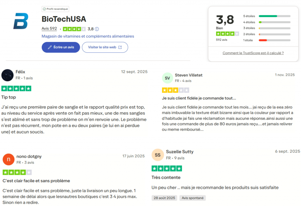 avis des clients sur biotech usa