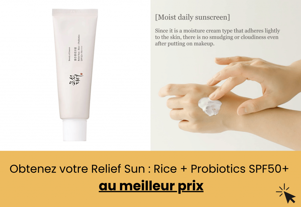 meilleure crème solaire rice probiotics spf 50+ beauty of joseon