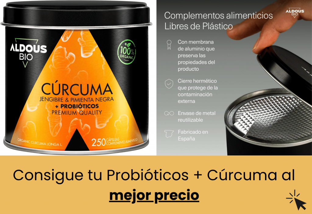 mejores probióticos + cúrcuma aldous bio