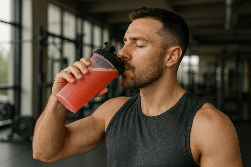 un deportista disfrutando de los beneficios del preentrenamiento