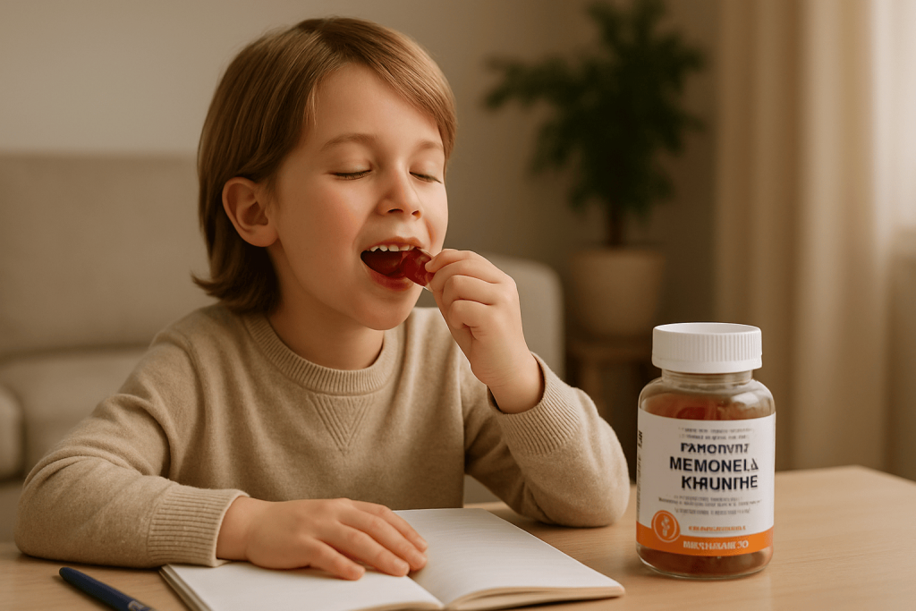 un enfant profitant des bienfaits du complément alimentaire mémoire concentration