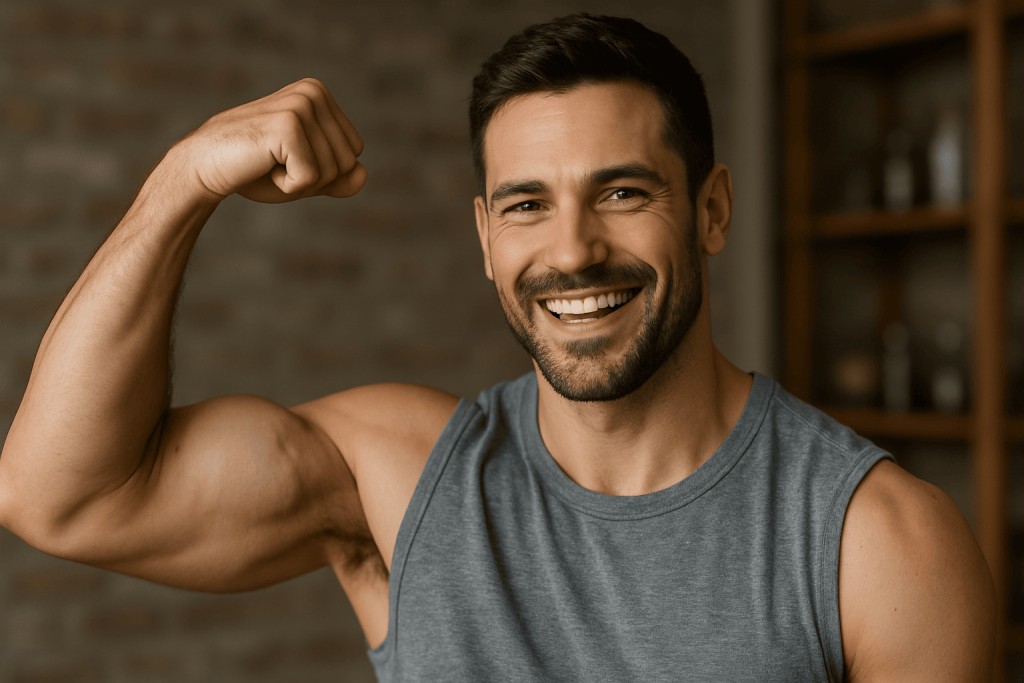 un hombre que aprovecha los beneficios del zinc para la testosterona