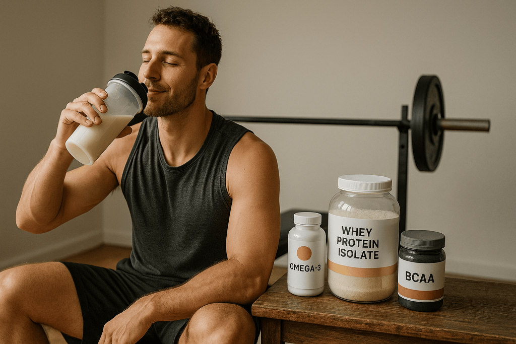 un sportif profitant des bien d’un complément alimentaire sport