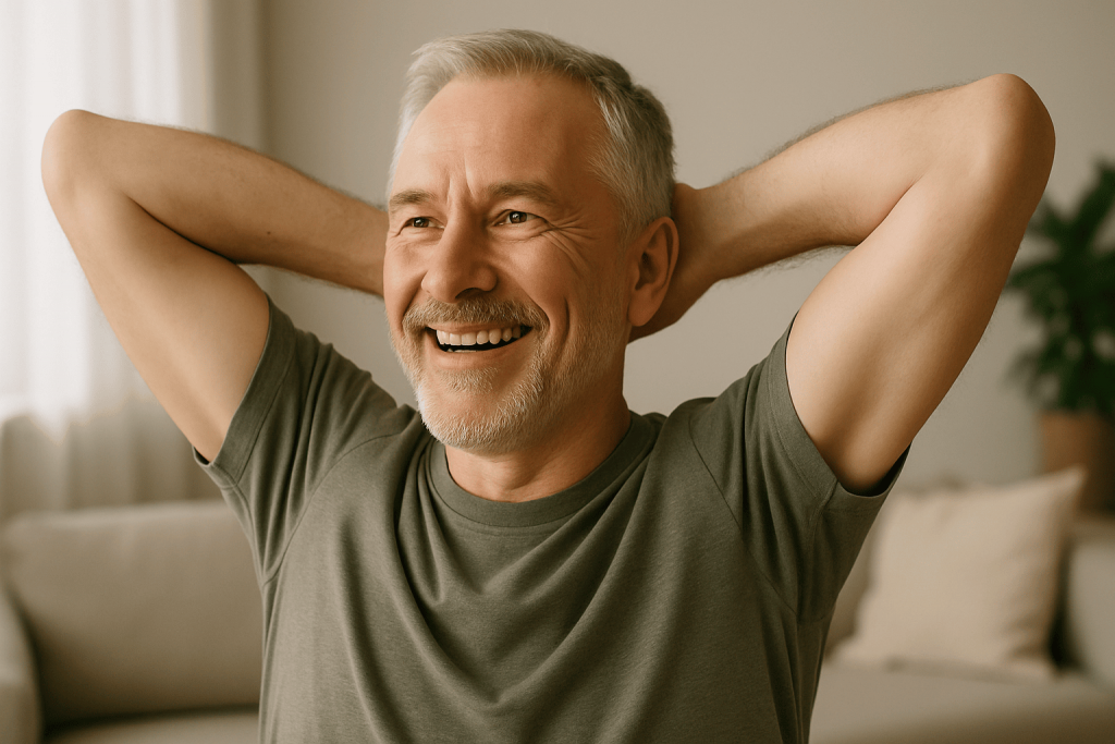 una persona que disfruta de los beneficios del magnesio