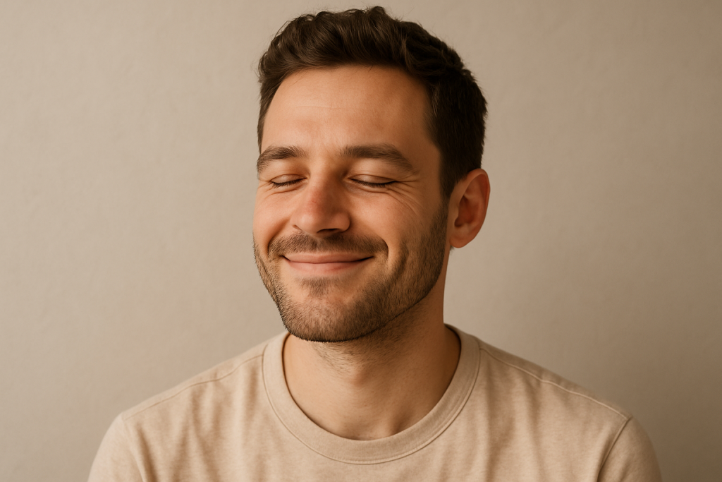 una persona que disfruta de los beneficios del zinc