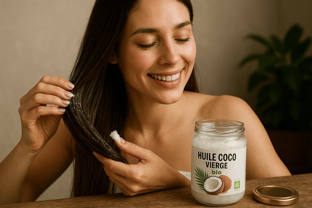 une personne profitant de la meilleure huile de coco