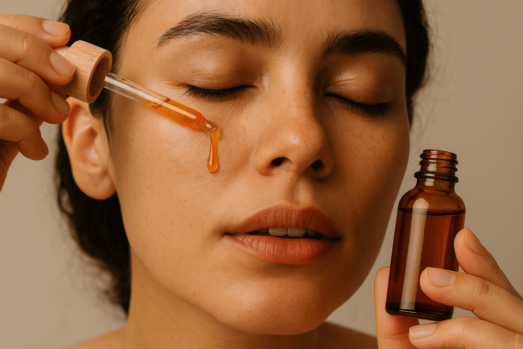 une personne profitant des bienfaits de l’huile de carotte