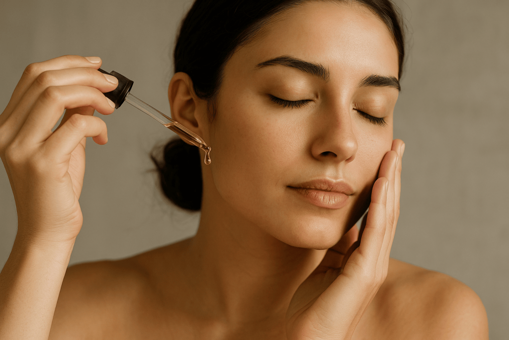 une personne profitant des bienfaits de l’huile de jojoba