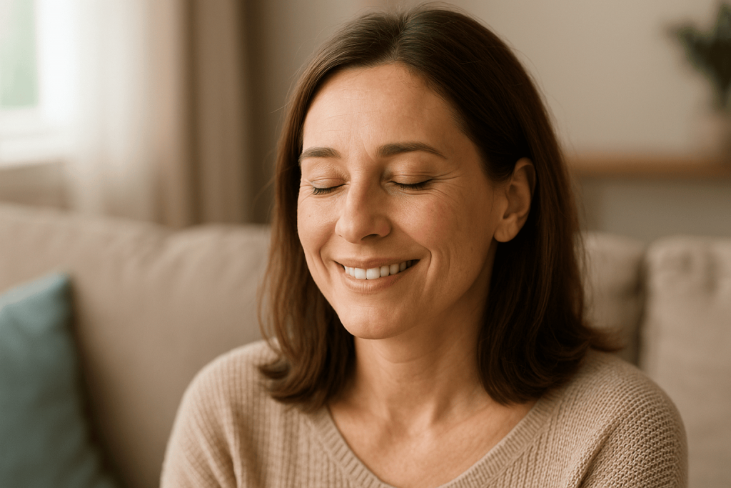 une personne profitant des bienfaits du complément alimentaire pour les yeux secs