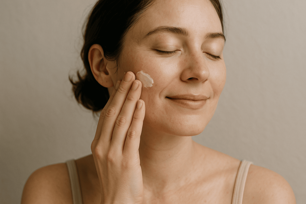 une personne soulagé de son eczéma grâce à la crème pour eczéma du visage