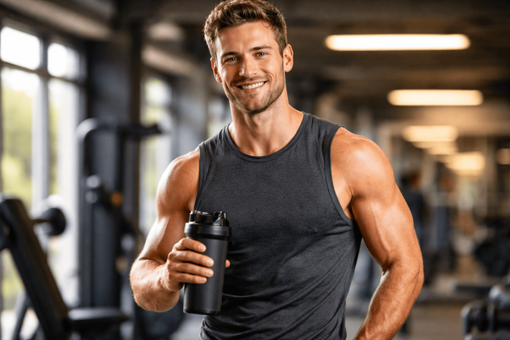 Un deportista disfrutando de los beneficios del mejor tribulus terrestris.